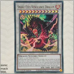 Snake-Eyes Vengeance Dragon - ALIN-EN040 - Ultra Rare 1st Edition Yugioh - Image 1
