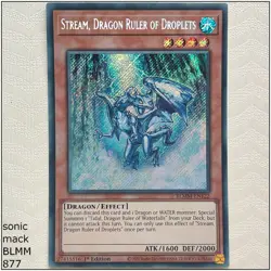 Stream, Dragon Ruler of Droplets - BLMM-EN122 - Secret Rare 1st Edition Yugioh - Image 1