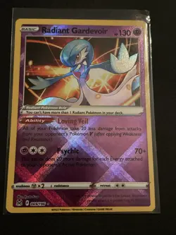 Radiant Gardevoir 069/196 Lost Origin Radiant Rare Holo Card Pokemon TCG NM/M - Image 1