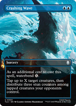 Crashing Wave (BORDERLESS) #300 NM Avatar The Last Airbender TLA Magic MTG - Image 1