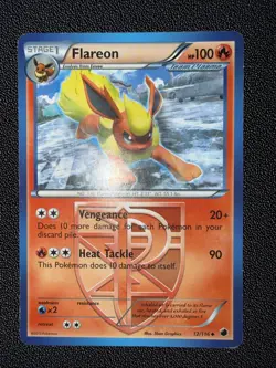 Pokemon TCG Flareon Plasma Freeze 12/116 Regular Uncommon - Image 1