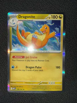 Dragonite 149/165 COSMOS Holo Pokemon 151 Sams Club Promo NM MINT Good Centering - Image 1