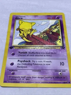 Pokemon TCG First edition Abra 49/82 Team Rocket Regular - Image 1