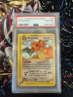 Pokemon Dragonite 43/165 Expedition Base Set Rare Regular PSA 10 GEM MT 2002 - Image 1