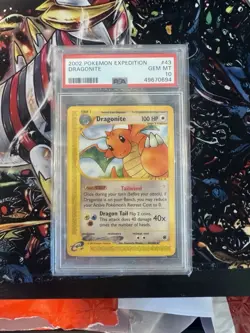 Pokemon Dragonite 43/165 Expedition Base Set Rare Regular PSA 10 GEM MT 2002 - Image 3
