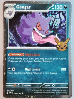 Gengar 057/091 (Cosmos Holo), Halloween Trick Or Trade Pokemon 2024 (NM) - Image 1