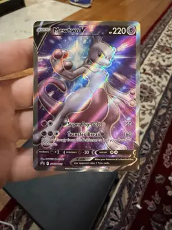Pokemon Mewtwo V Card - Super Psy-Bolt & Transfer Break Moves - Image 5