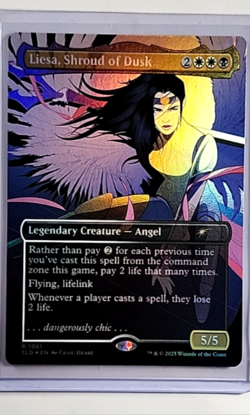 MTG Magic The Gathering Secret Lair Borderless Foil #1961 Liesa Shroud of Dusk - Image 1