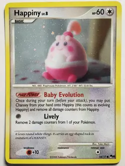 HOLO Happiny 14/17 VLP - Yuka Morii Clay Art - POP Series 8 Pokemon Card - Image 1