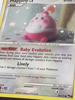 HOLO Happiny 14/17 VLP - Yuka Morii Clay Art - POP Series 8 Pokemon Card - Image 2