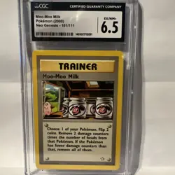 🔥Vintage Pokemon Neo Genesis 1st Edition Moo-Moo Milk 101/111 CGC 6.5 NM/Mint - Image 1