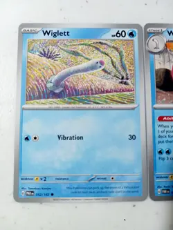 Lot of 2 Pokemon TCG; Paradox Rift - Wiglett 52/182, Wugtrio 53/182 - Image 2