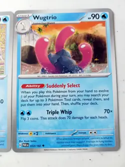 Lot of 2 Pokemon TCG; Paradox Rift - Wiglett 52/182, Wugtrio 53/182 - Image 3