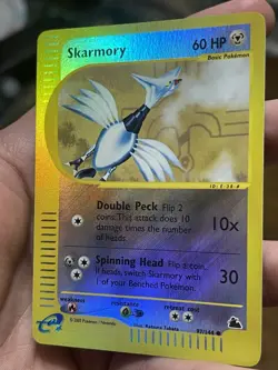 2003 Pokemon Skyridge Skarmory Reverse Holo #97/144 - Image 2