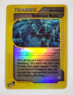 Pokemon Undersea Ruins 138/147 Aquapolis Reverse Holo - Image 1
