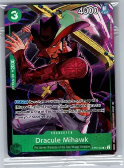 Dracule Mihawk (Illustration Box Vol.4) ST12-003 One Piece Promotion Card Sealed - Image 1