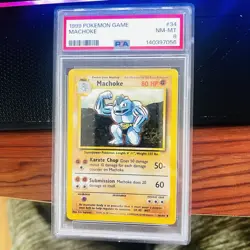 Pokemon TCG Machoke Base Set Card 34/102 Regular Uncommon - Image 1