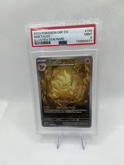 2023 POKEMON OBF EN-OBSIDIAN FLAMES ILLUSTRATION RARE #199 NINETALES PSA 9 MINT - Image 1