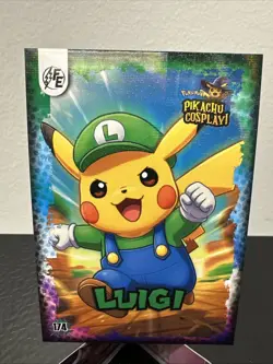 Luigi (Pikachu) #174 - Galaxy Holo - Electric Pikachu Cosplay - Pokemon - Image 1