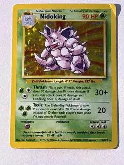 Pokemon TCG Nidoking Base Set 11/102 Holo 1999-2000 Wizards Base Set... - Image 1
