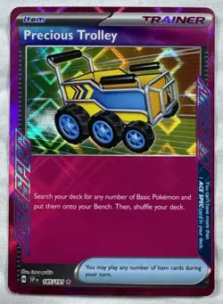 Pokemon TCG Precious Trolley 185/191 Sv08: Surging Sparks Ace Spec - Image 1