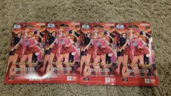 One Piece Heroines Edition English EB-03 Sleeved Booster Pack Lot Of 4-In Hand - Image 1
