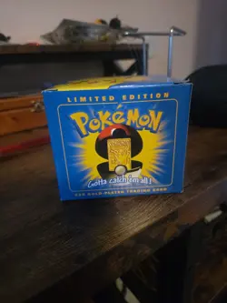 1999 Pokemon Pikachu 23K Gold-Plated Trading Card Burger King Blue Box SEALED - Image 1