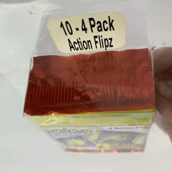 Pokemon Action Flipz Premier Edition 10 -4 packs Card 1999 SEALED Nintendo - Image 5