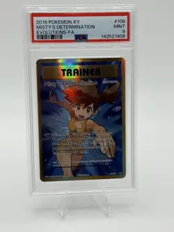 Pokemon TCG Misty's Determination XY Evolutions Full Art Holo Card PSA 9 108/108 - Image 4