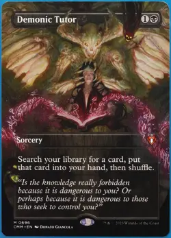 Demonic Tutor (Borderless) Commander Masters MINT (511623) ABUGames - Image 1