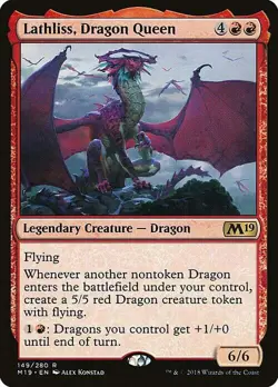 Magic The Gathering MTG LATHLISS, DRAGON QUEEN Core Set 2019 NM Near Mint - Image 1