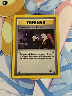 Giovanni's Last Resort 105/132 Gym Challenge WOTC Pokemon TCG Rare 1999 NM - Image 1