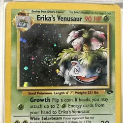 2000 POKEMON GYM CHALLENGE HOLO #4 ERIKA'S VENUSAUR PSA 8 - SWIRL! - Image 3