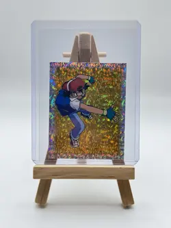 1999 Topps Merlin Pokemon, Ash Ketchum, Gold Prism Holo. PACK FRESH! - Image 1