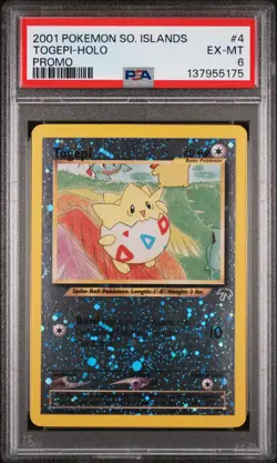 2001 POKEMON SOUTHERN ISLANDS PROMO #4 TOGEPI-HOLO PSA 6 EX-MT - Image 1