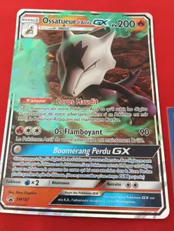 OSSATUEUR D'ALOLA GX SM187 PV200 HOLO REVERSE PROMO JUMBO RARE CARTE POKEMON FR - Image 2