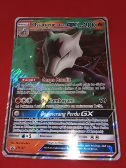 OSSATUEUR D'ALOLA GX SM187 PV200 HOLO REVERSE PROMO JUMBO RARE CARTE POKEMON FR - Image 4