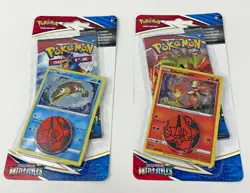 Pokemon TCG Battle Styles Blister Packs Charmander + Arrokuda Holo Promo + Coin - Image 1