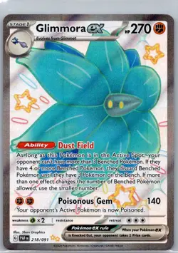 Glimmora ex 218/091 NM Shiny Full Art – 2024 Pokemon TCG Paldean Fates Card - Image 1