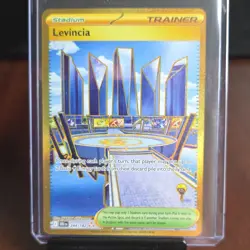 Levincia 244/182 Gold Rare Full Art Holo Trainer Stadium Sv10 Pokemon TCG Card - Image 1
