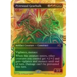 Foil Pyrewood Gearhulk (borderless) (first-place Foil) M/NM MTG Aetherdrift - Image 1