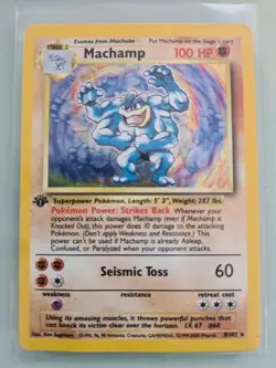 Machamp 8/102 HOLO Rare 1st Edition :: Base Set :: 1999 WOTC :: Pokemon TCG - Image 1