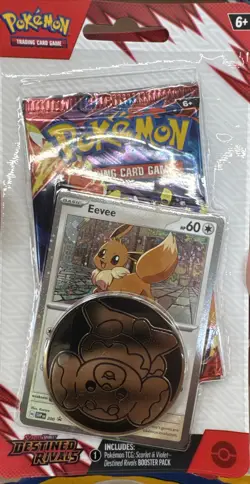 Pokemon TCG Scarlet & Violet Destined Rivals Checklane Blister EEVEE new sealed - Image 1