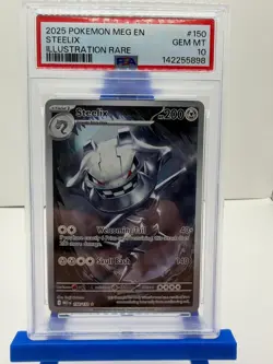Pokemon Steelix 150/132 Me01 Illustration Rare: Mega Evolution Holo PSA 10 - Image 1