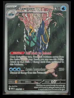 Clawitzer 141/132 Pokemon Mega Evolution Illustration Rare Near Mint - Image 1