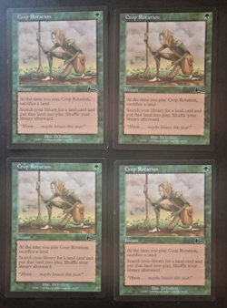 PLAYSET MAGIC MTG Crop Rotation 4x Urza Legacy UK - Image 1