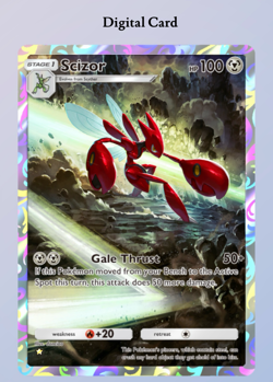 (Digital Card) Scizor Full-Art 1⭐, Pokemon TCG Pocket, English - Image 1