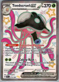 Toedscruel ex 213/091 Shiny Full Art Ultra Rare 2024 Pokemon S&V Paldean Fates - Image 1