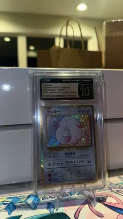 CGC PRISTINE 10 Chansey 015/032 HOLO RARE Japanese Pokemon Card! GOLD on GOLD - Image 3