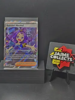 Pokemon Acerola's Mischief 165/132 Full Art Ultra Rare Holo Mega Evolutions NM - Image 1